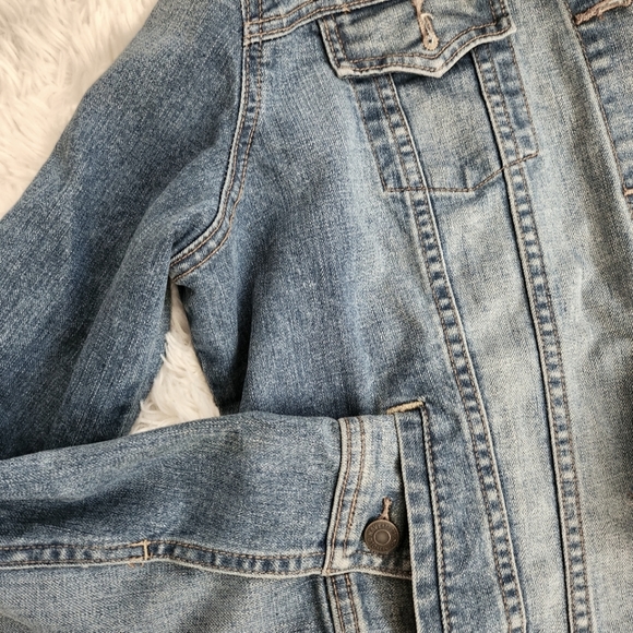 Sz L Old Navy Blue Denim/Jeans Jacket - Picture 2 of 5